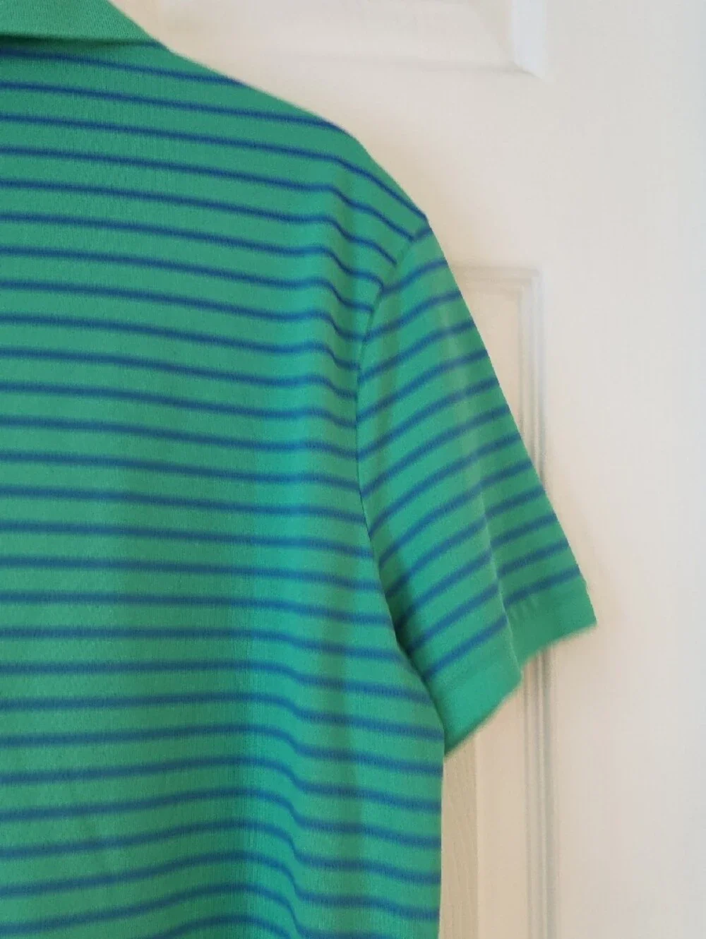 Polo Golf Ralph Lauren Green & Blue Striped Shirt Size XL